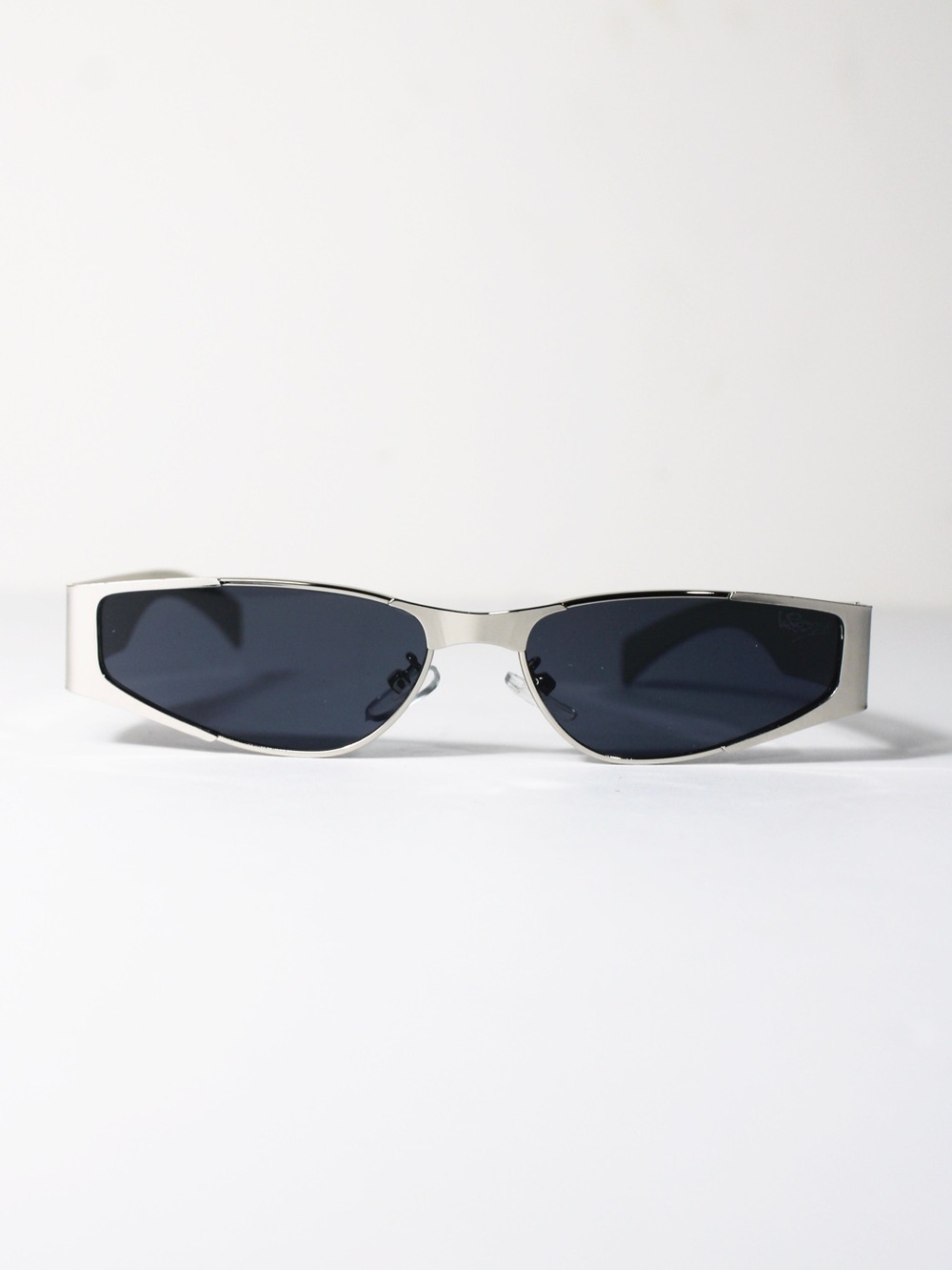 Men's Silver Frame Sunglasses with Dark Lenses